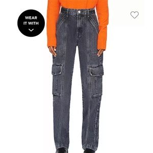 FRAME Utility High Rise Straight Jeans in Astray